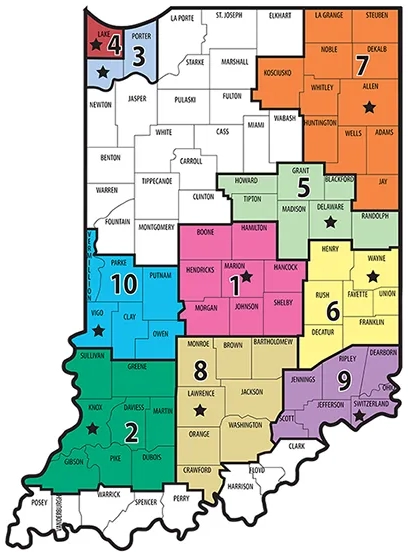 SILC map for Indiana