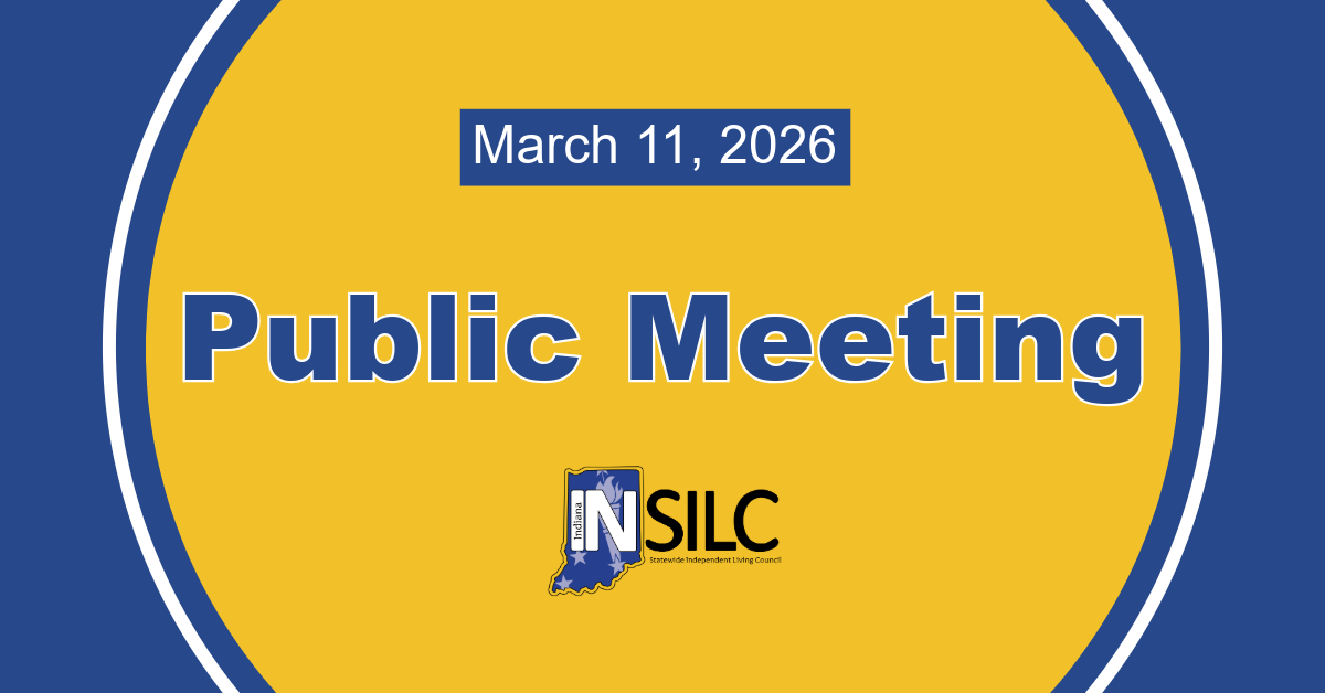Yellow and blue graphic announcing a public meeting on March 11, 2026. The text “Public Meeting” appears prominently in the center, with the INSILC logo displayed below